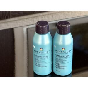 2 pc PUREOLOGY Strength Cure Shampoo & Conditioner Set 1.7 oz Each NEW SET MINIS